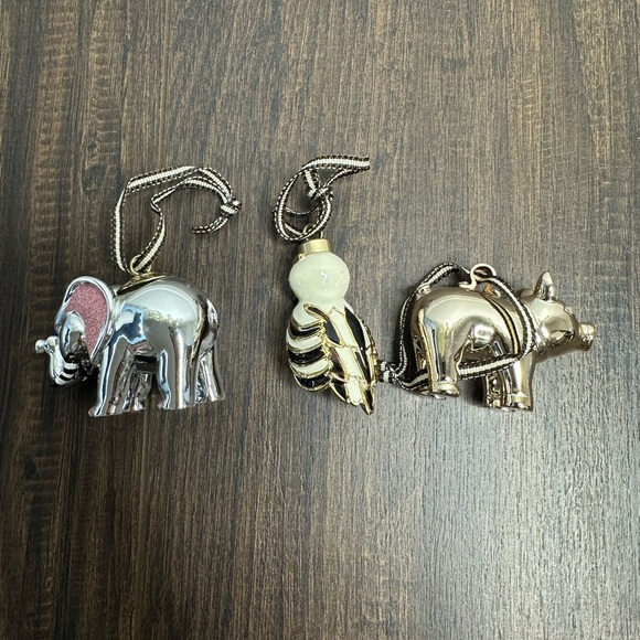 RARE Henri Bendel New York Trio Animal Ornament Set - Picture 3 of 7